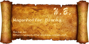 Wagenhoffer Bianka névjegykártya