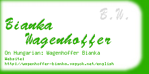 bianka wagenhoffer business card